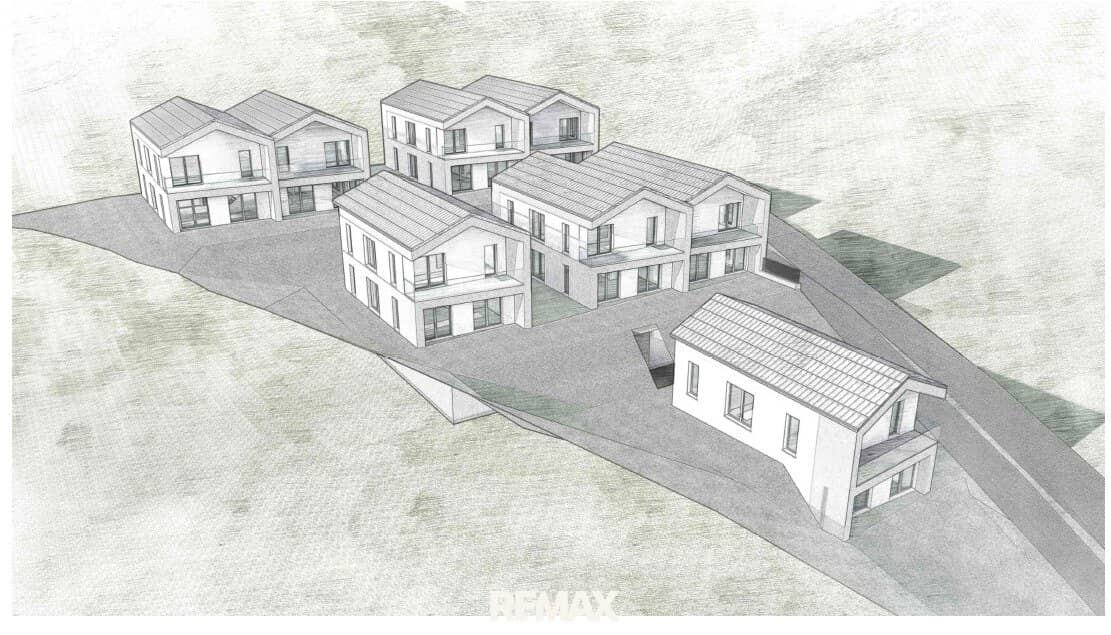 Grundstück mit Projektplanung für 12 Häuser
