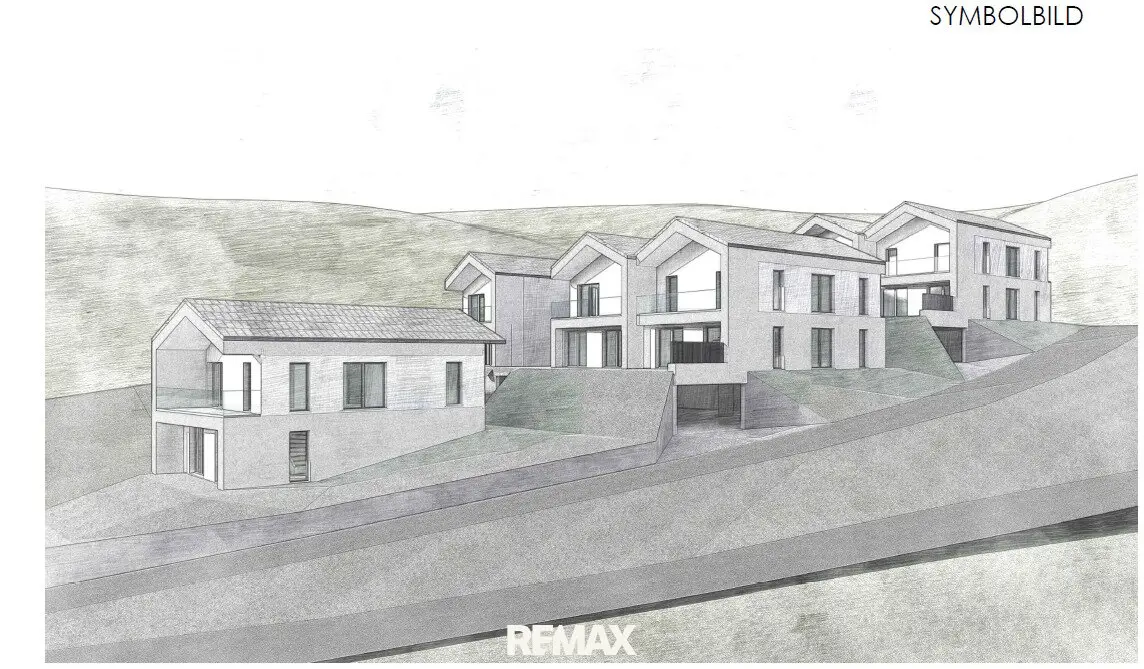 Plot with planning permission for 12 houses