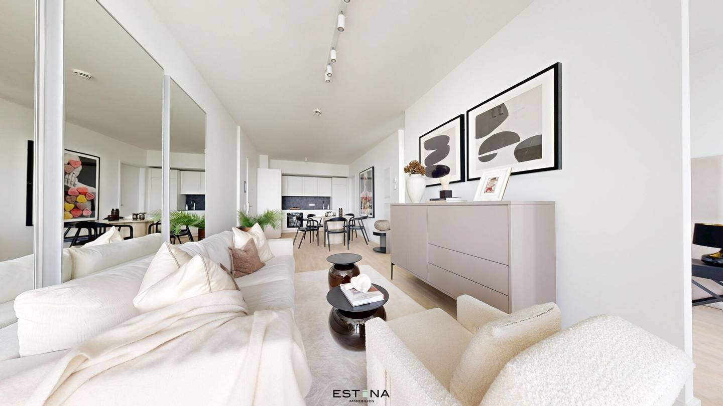Hochhauswohnung mit umlaufender Loggia und Panoramablick
