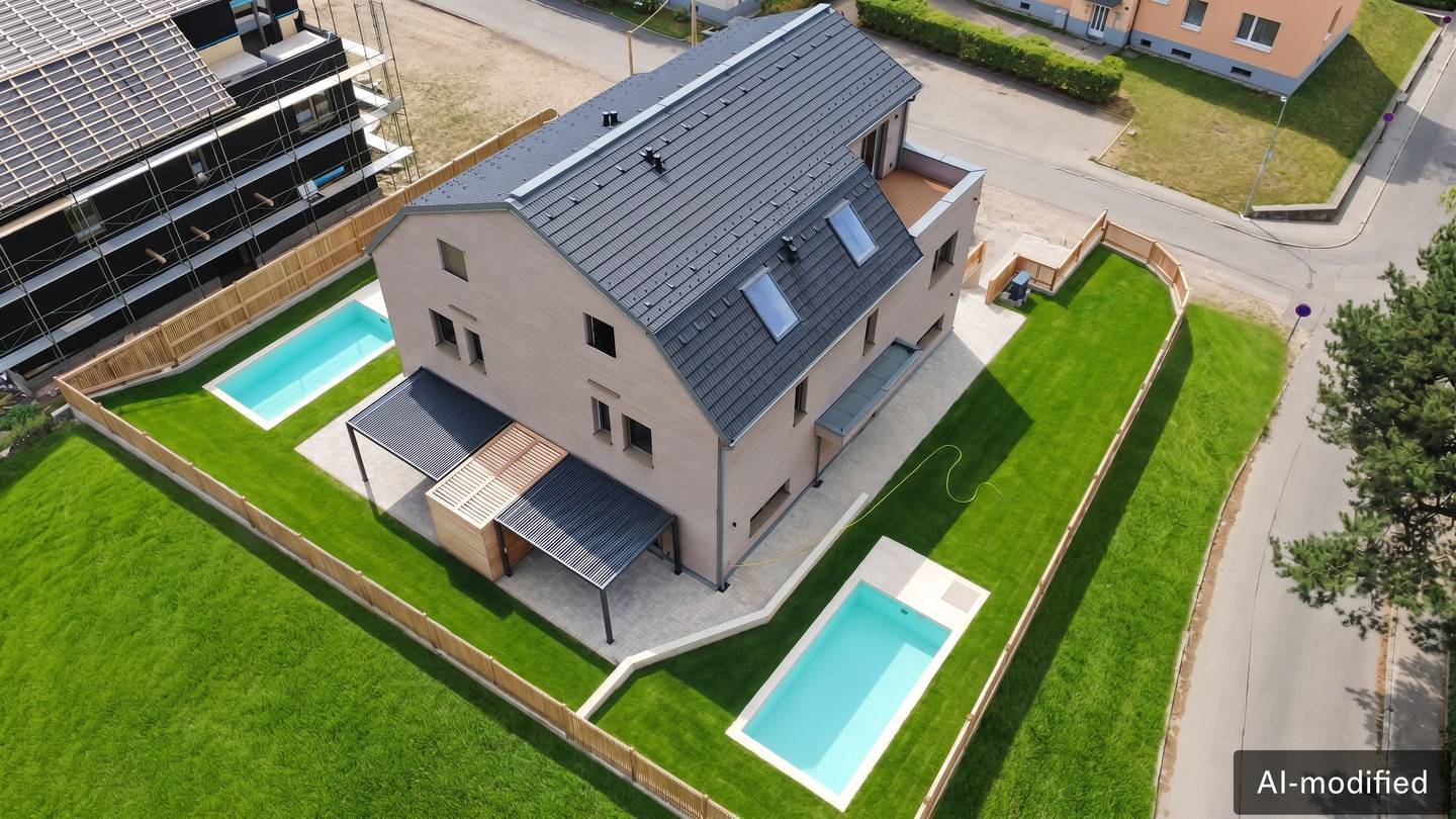 Neubau Doppelhaushälfte mit Pool und Garten in Klosterneuburg