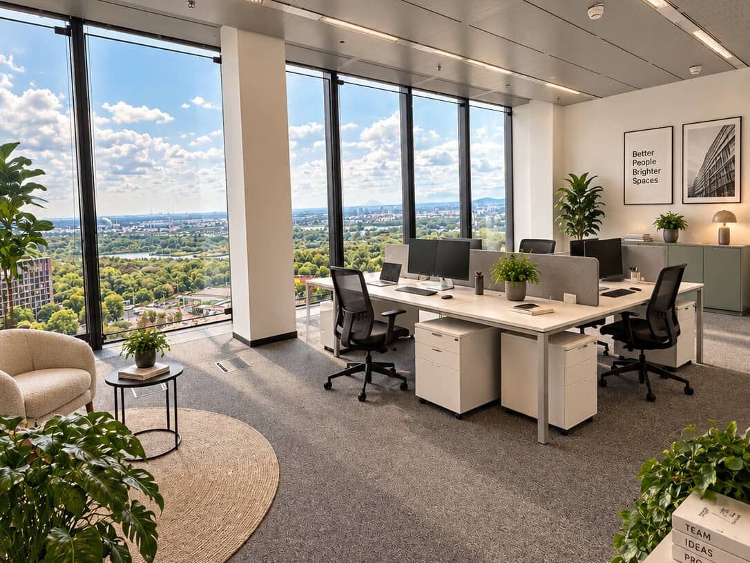 Office space with panoramic views and 24h service in Twin Tower