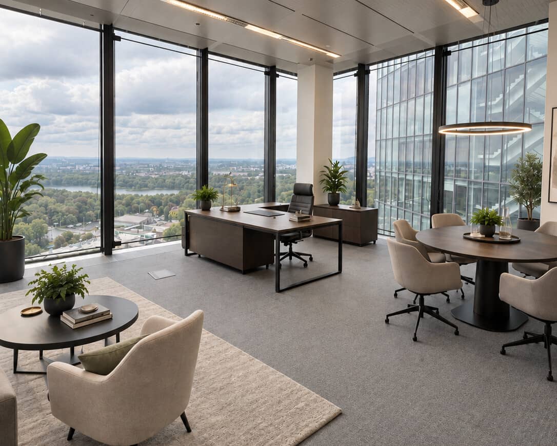 Office space with panoramic views and 24h service in Twin Tower