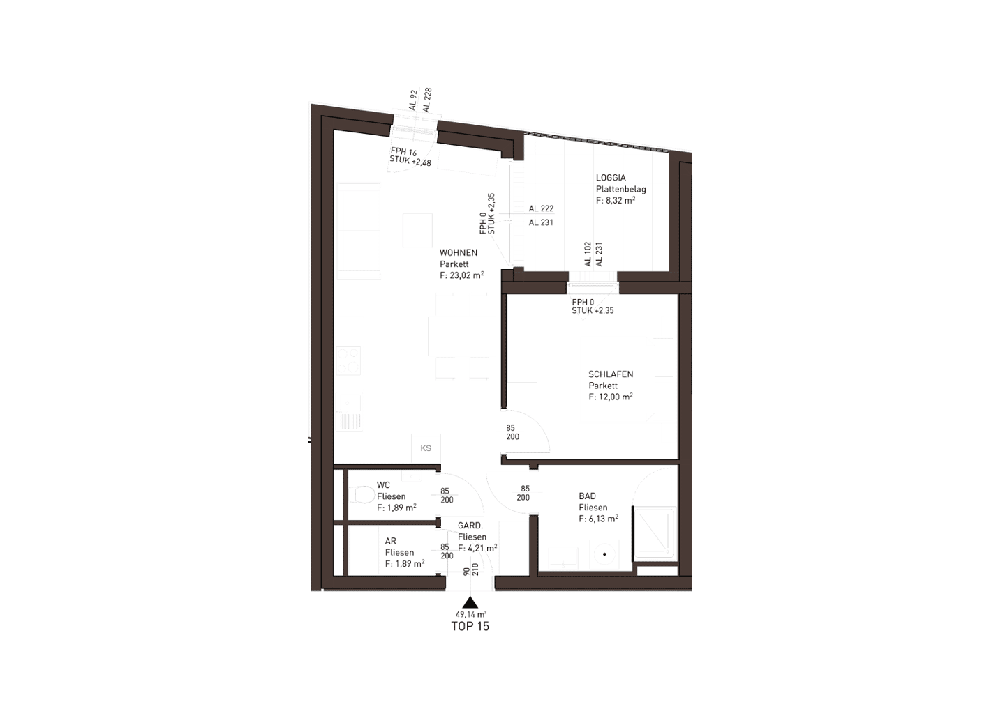 Anlegerwohnung mit Loggia und Seeblick in zentraler Lage
