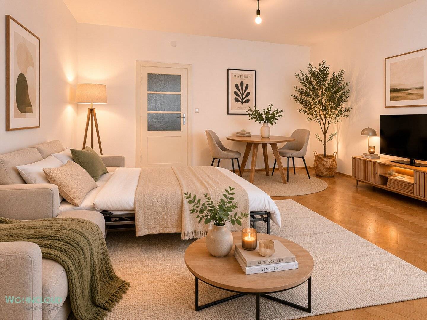 Renovated Altbau gem with parquet in Margareten