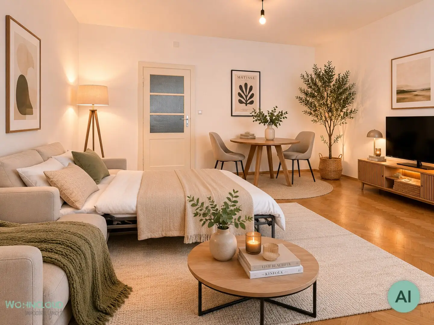 Renovated Altbau gem with parquet in Margareten