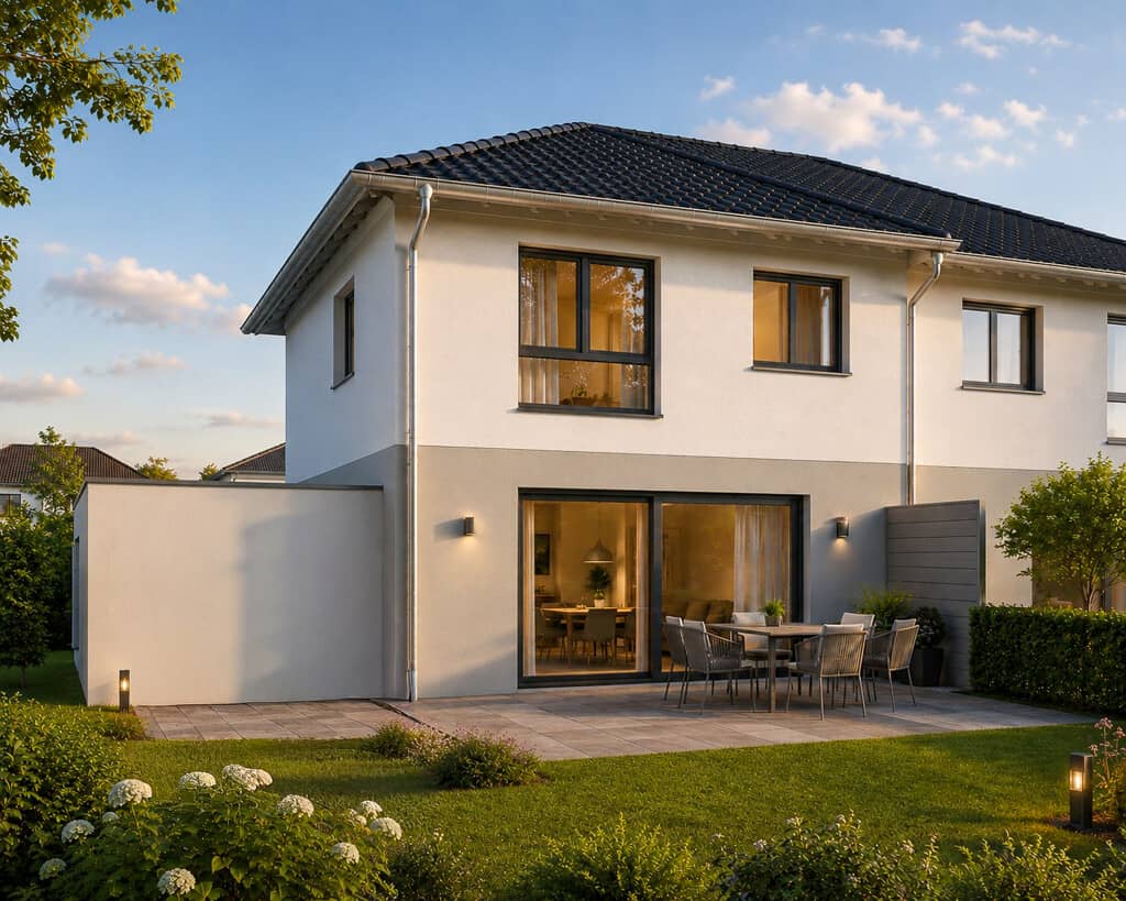Modernes Doppelhaus in ruhiger Grünlage an der Antiesen