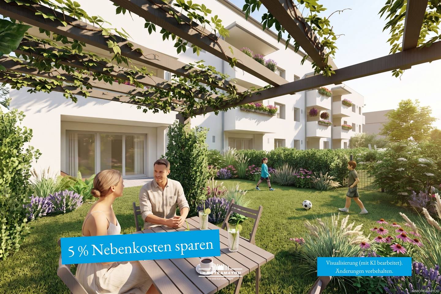 Ground floor apartment with balcony and southwest orientation