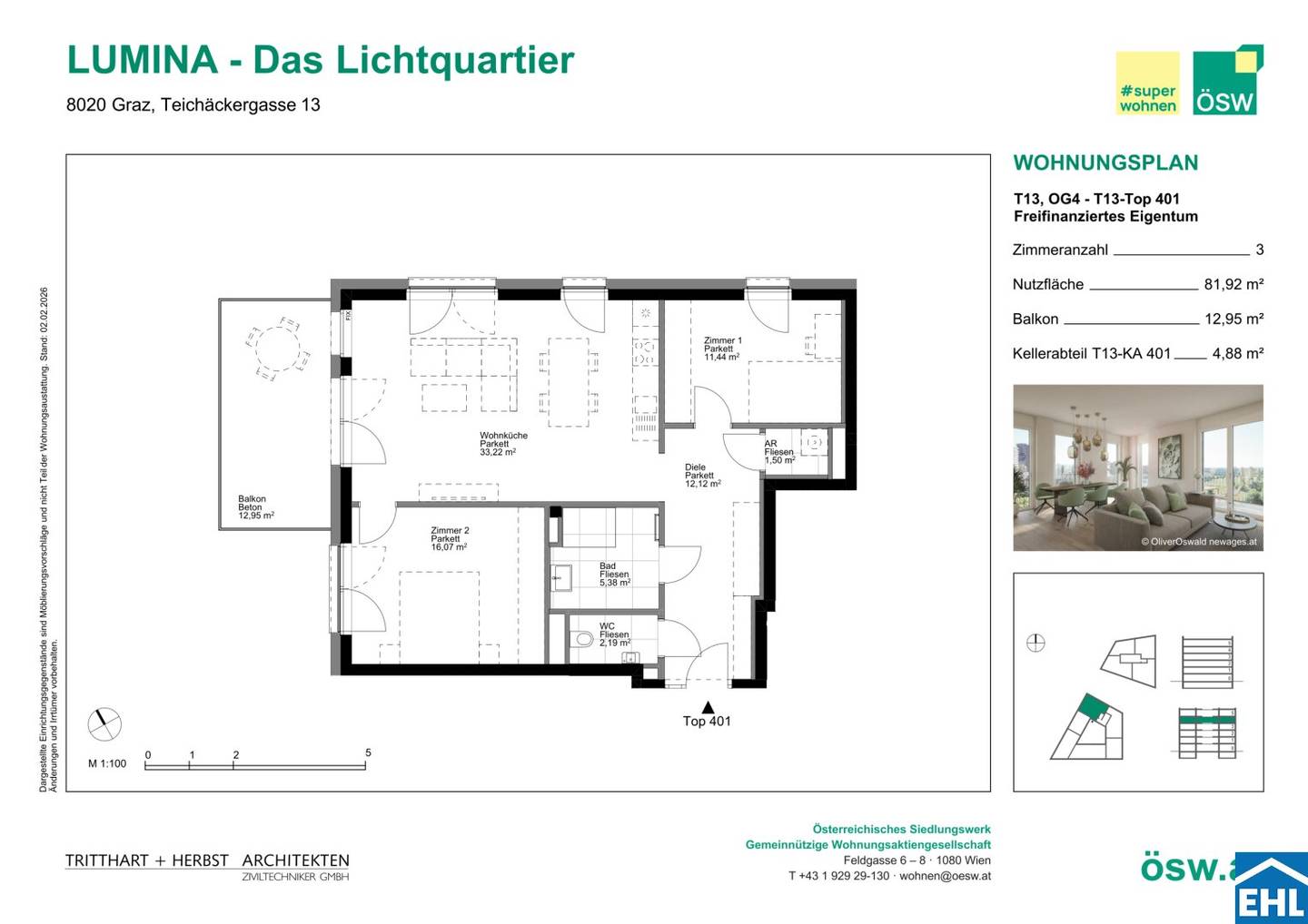 Helle Neubauwohnung mit Balkon in sonniger Lage