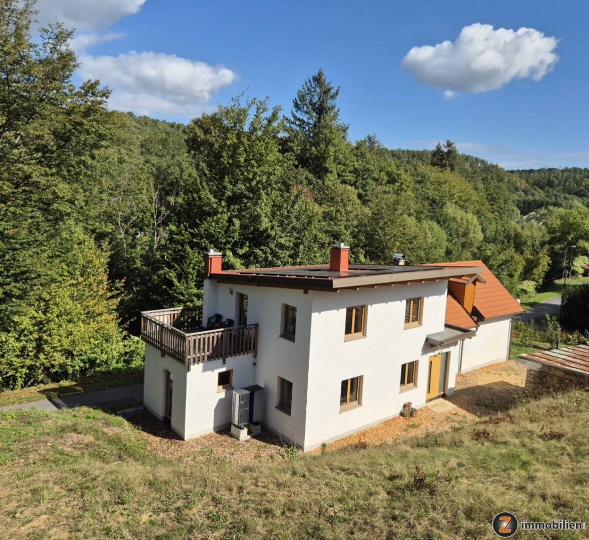 New build country house with terrace and solar panels in quiet village edge location