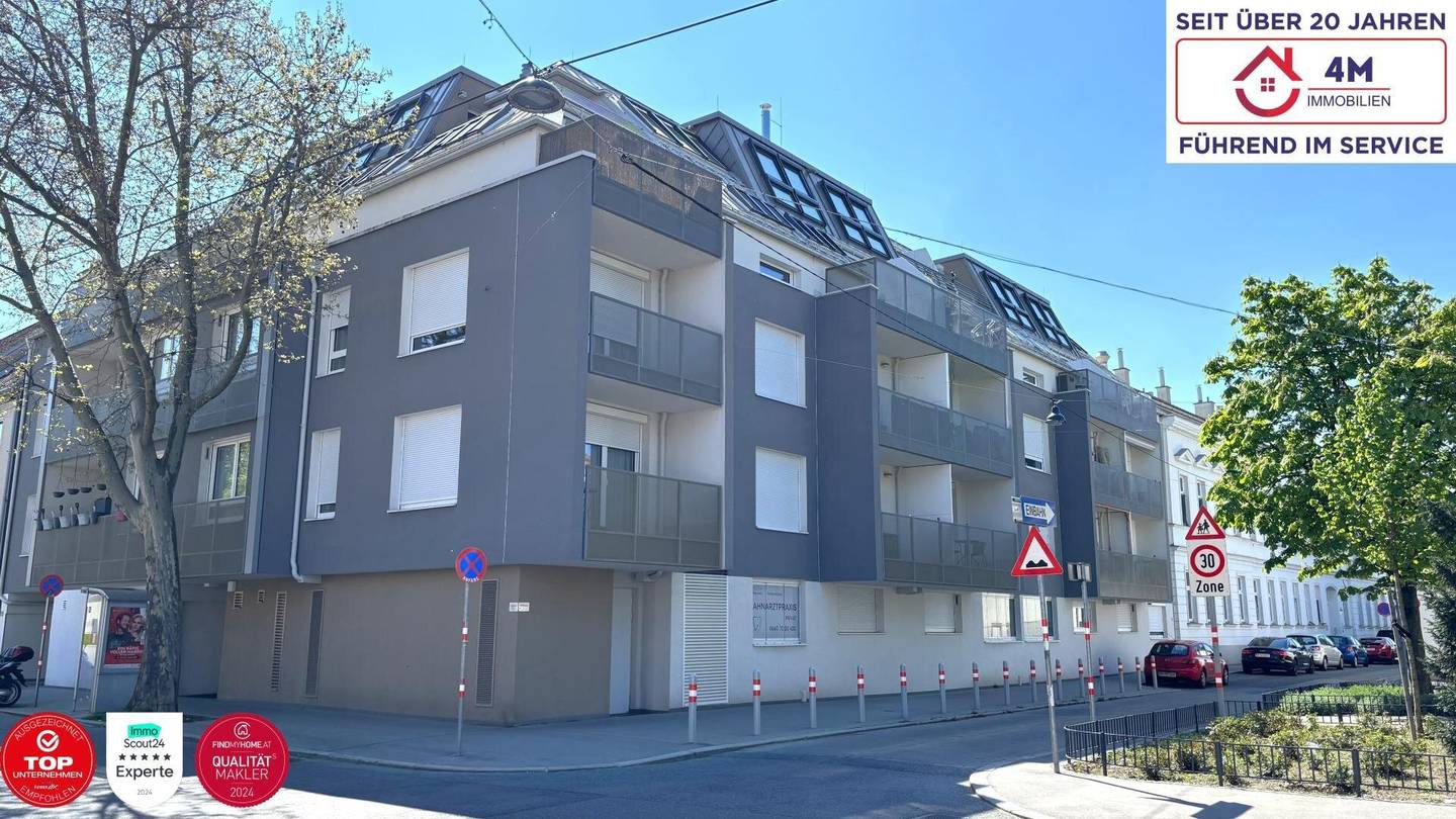 New build apartment with terrace and cellar in green surroundings