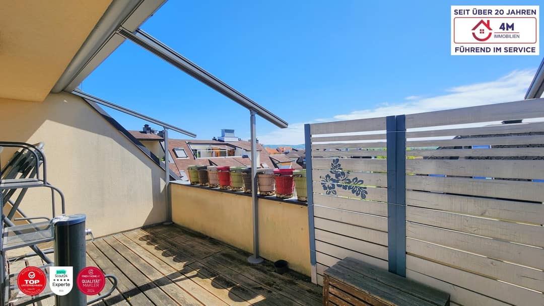 Helle Dachgeschossmaisonette mit zwei Sonnenterrassen und Tiefgarage