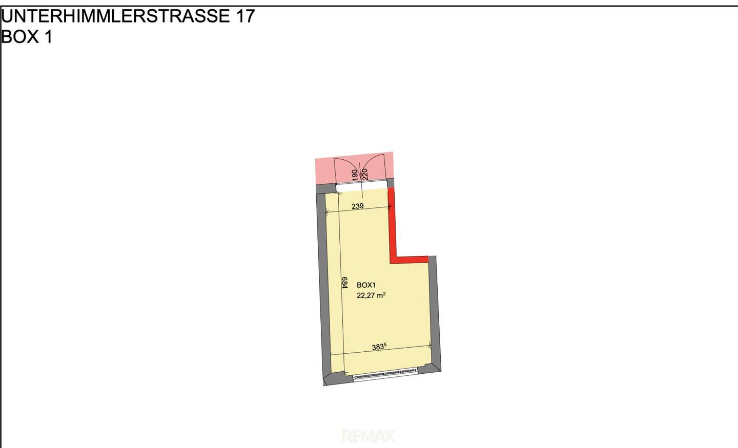 Rented garage box with steady rental income