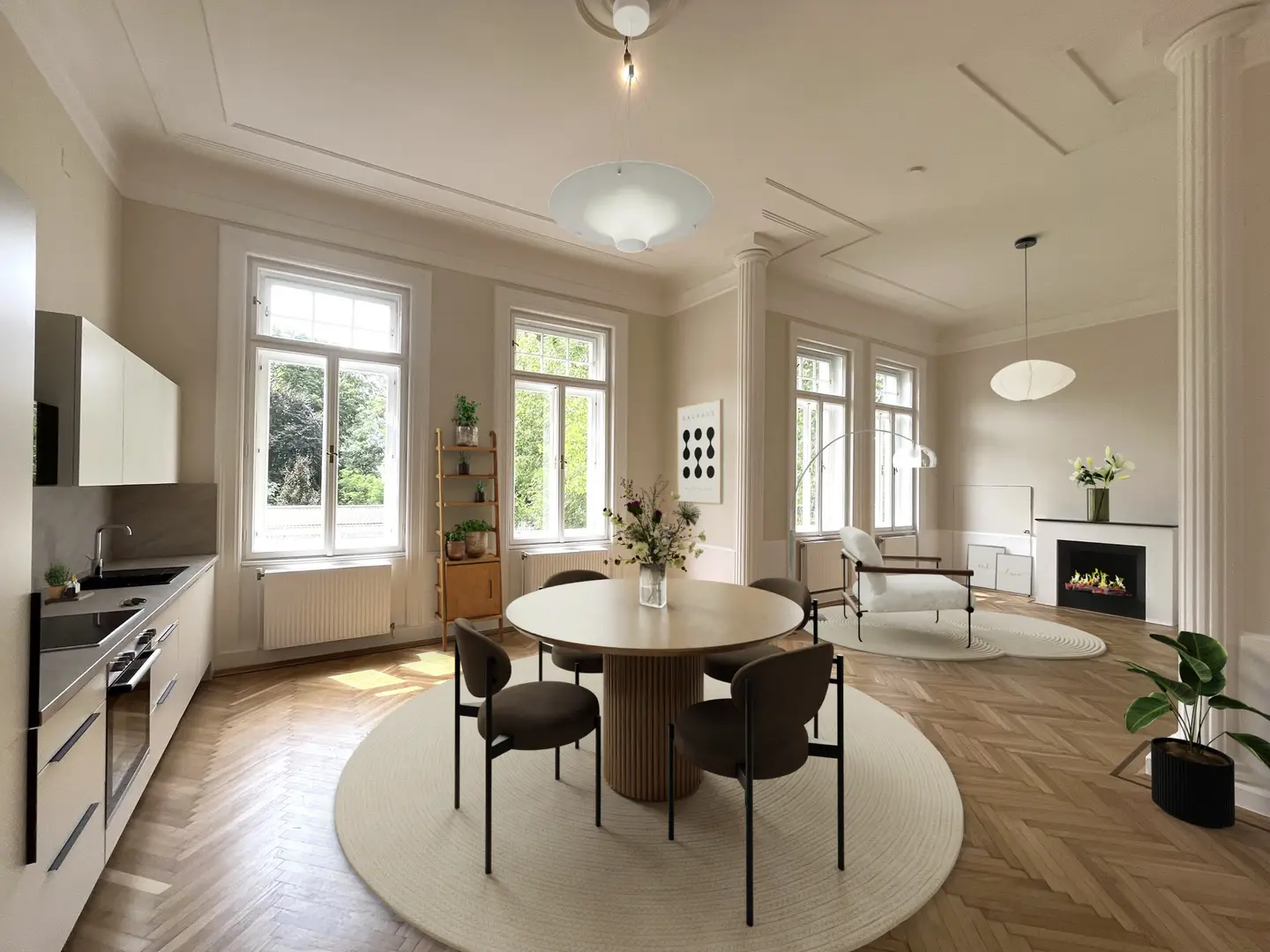 Charming period apartment with fitted kitchen near Belvedere Palace