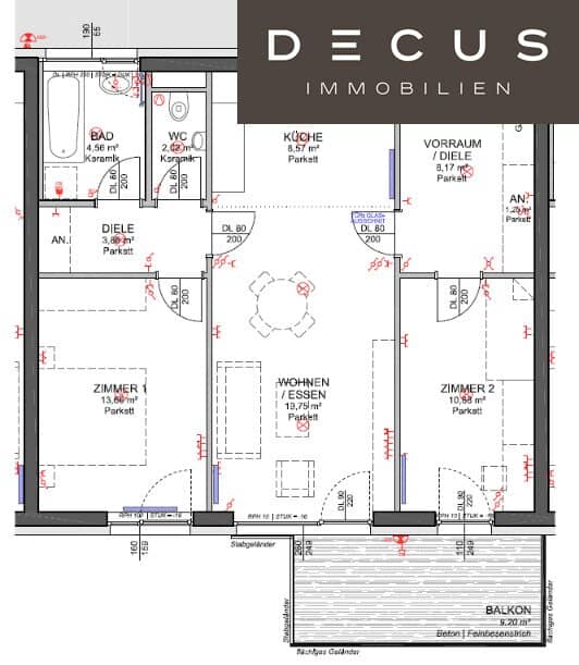 Quiet Family Apartment with South Facing Balcony and Parquet