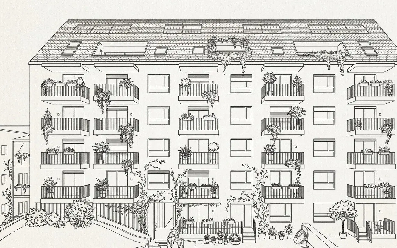 Neubauwohnung mit Garten und Balkon in zentraler Grünlage
