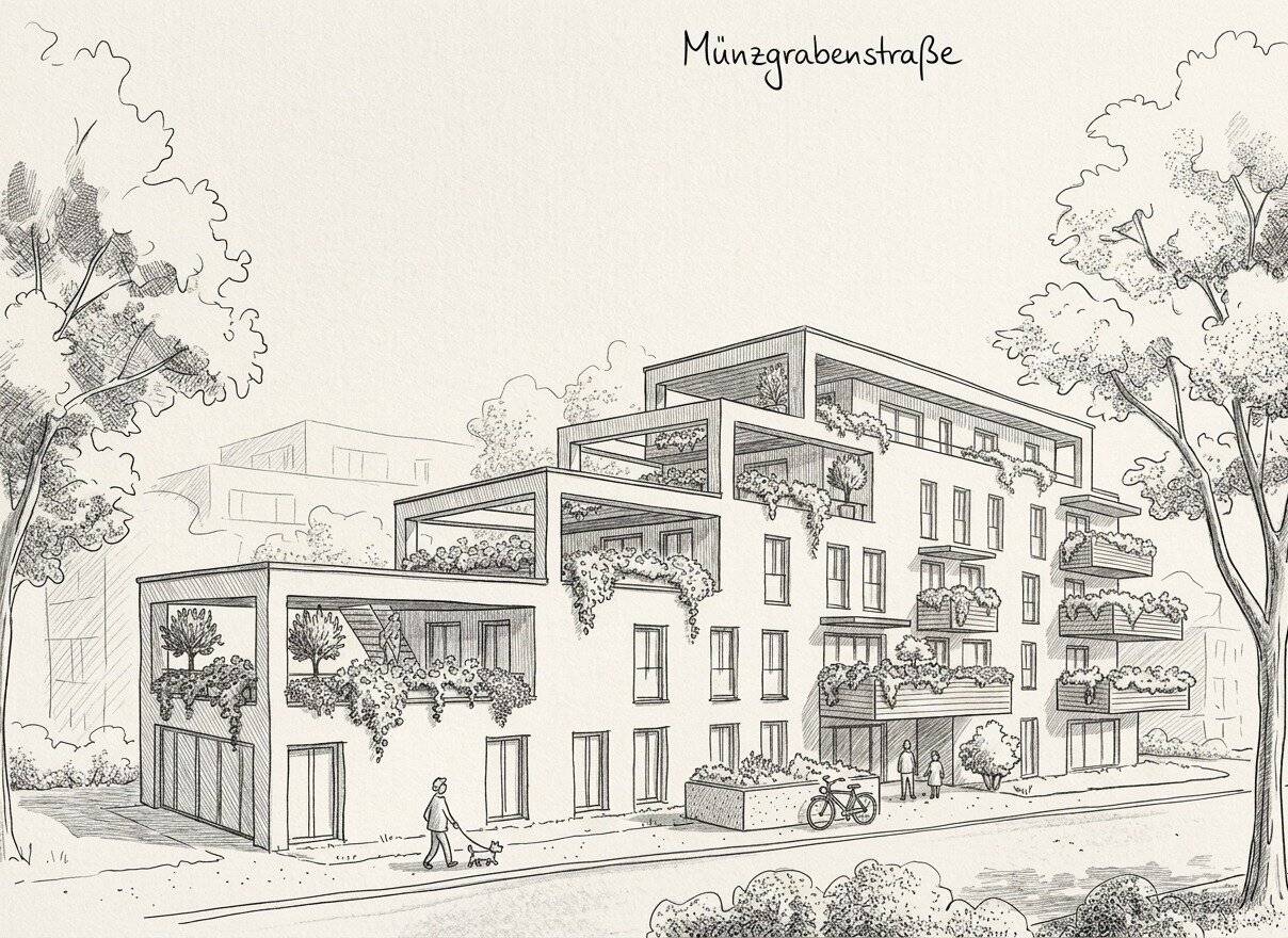 New build apartment with large terrace and underground parking in Jakomini
