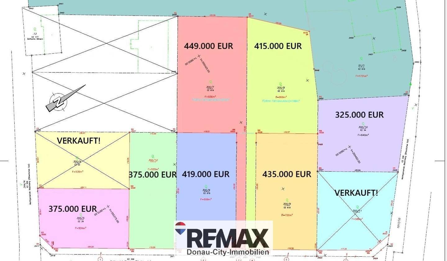 Baugrundstück mit 640 m² in begehrter Bisamberg Lage