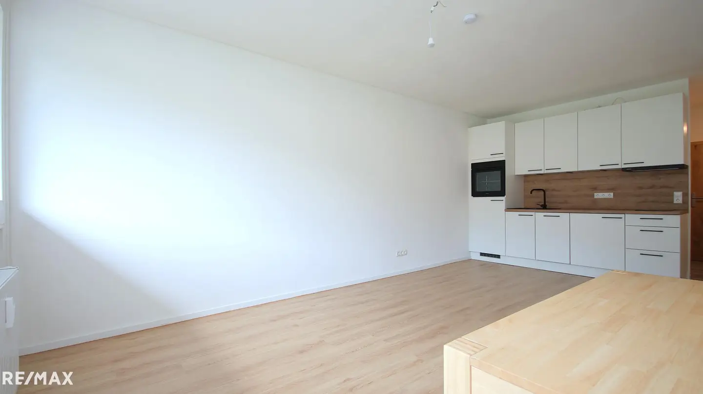 Renovated apartment with loggia and green view