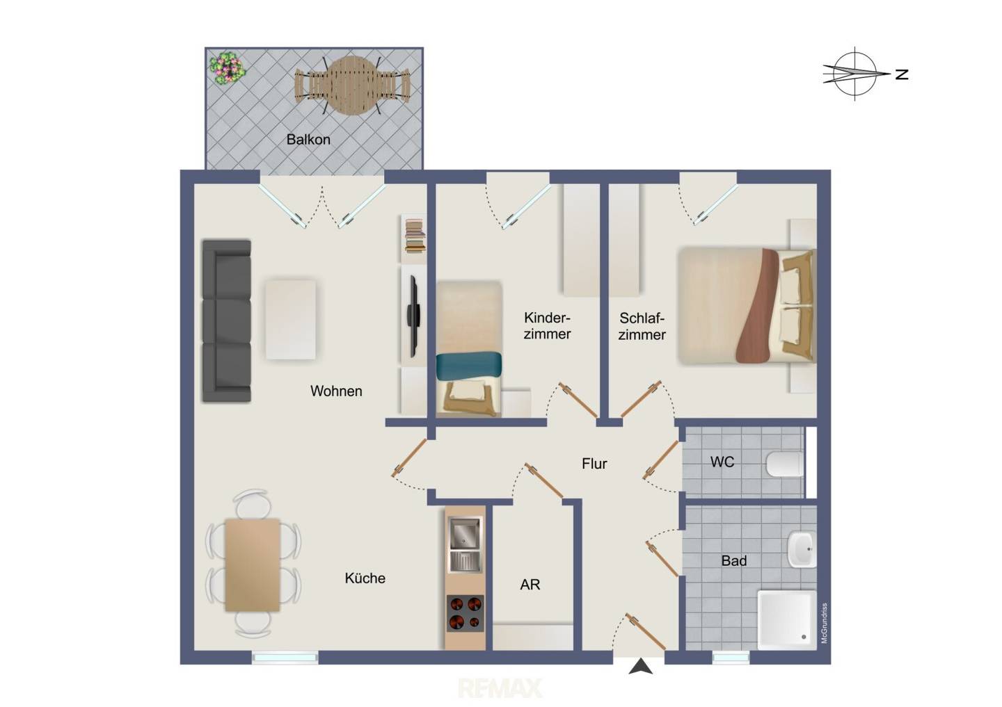 Well maintained 2 room apartment with west facing balcony and district heating