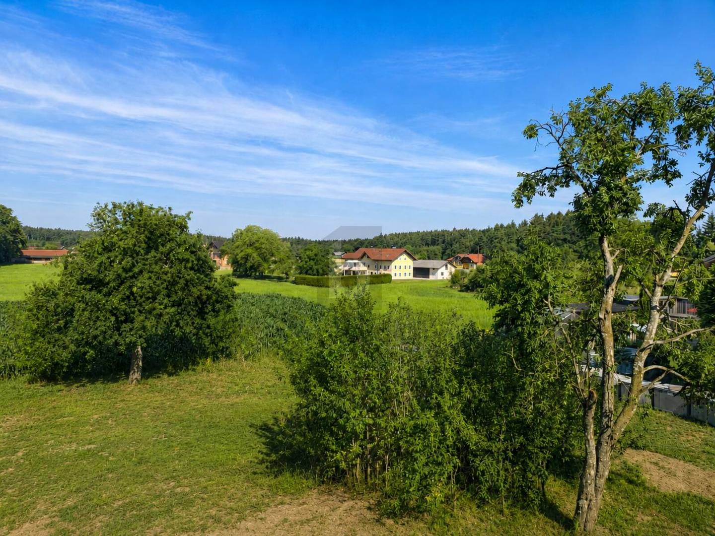 Wohnung with generous covered balcony and green view