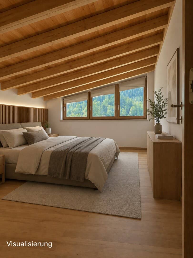 Penthouse with mountain view and parking space