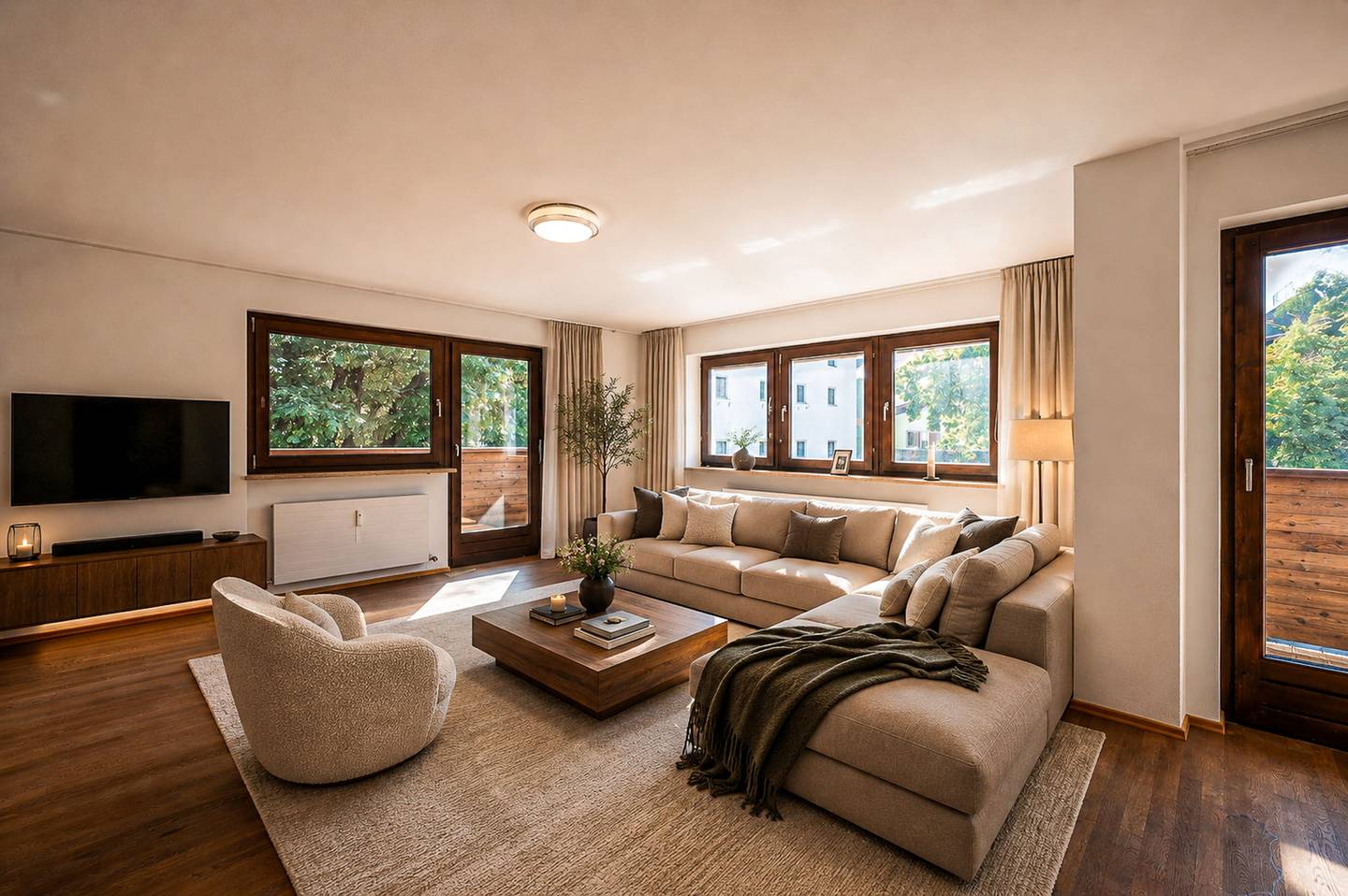 Wohnung mit Balkon und Kirchenblick in zentraler Lage