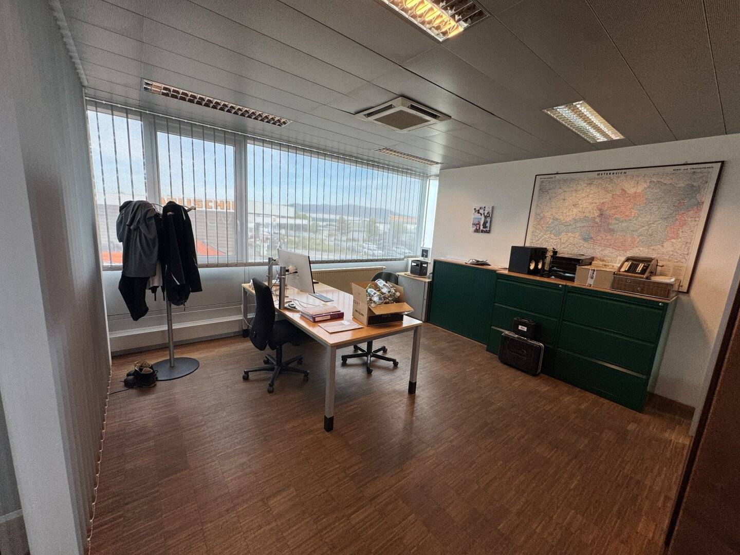 Office location with petrol station and generous open spaces
