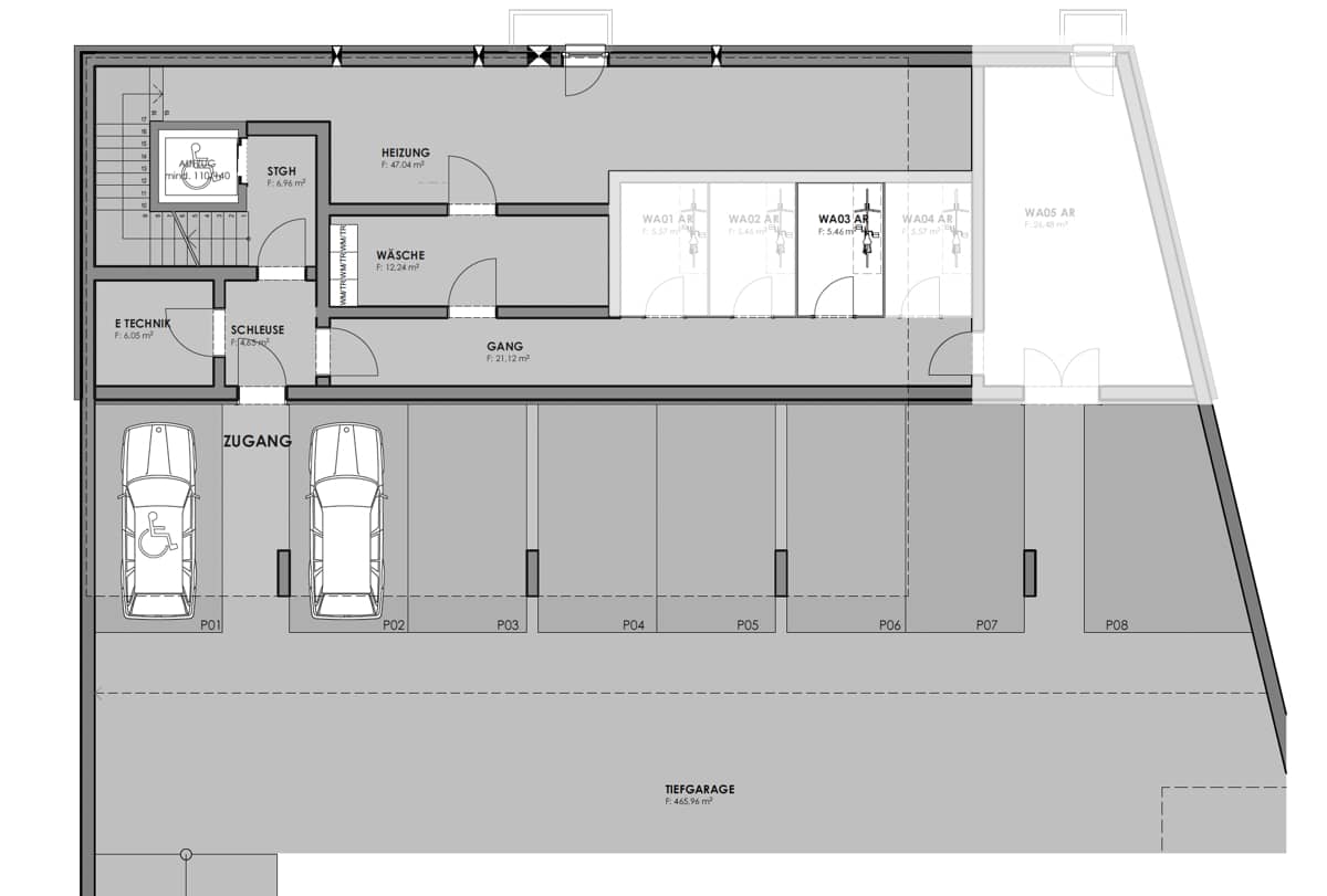 Ground floor apartment with terrace and green view