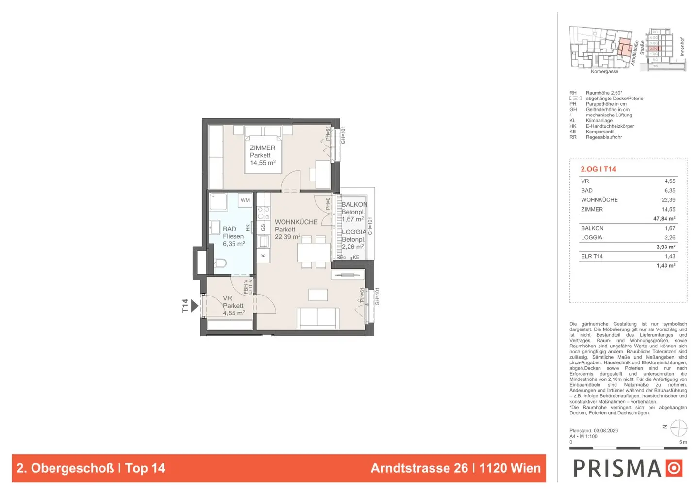 Bright new-build apartment with balcony in Meidling