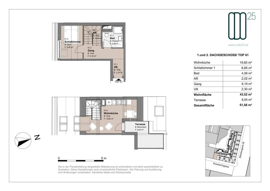 Maisonette mit Terrasse und Weitblick