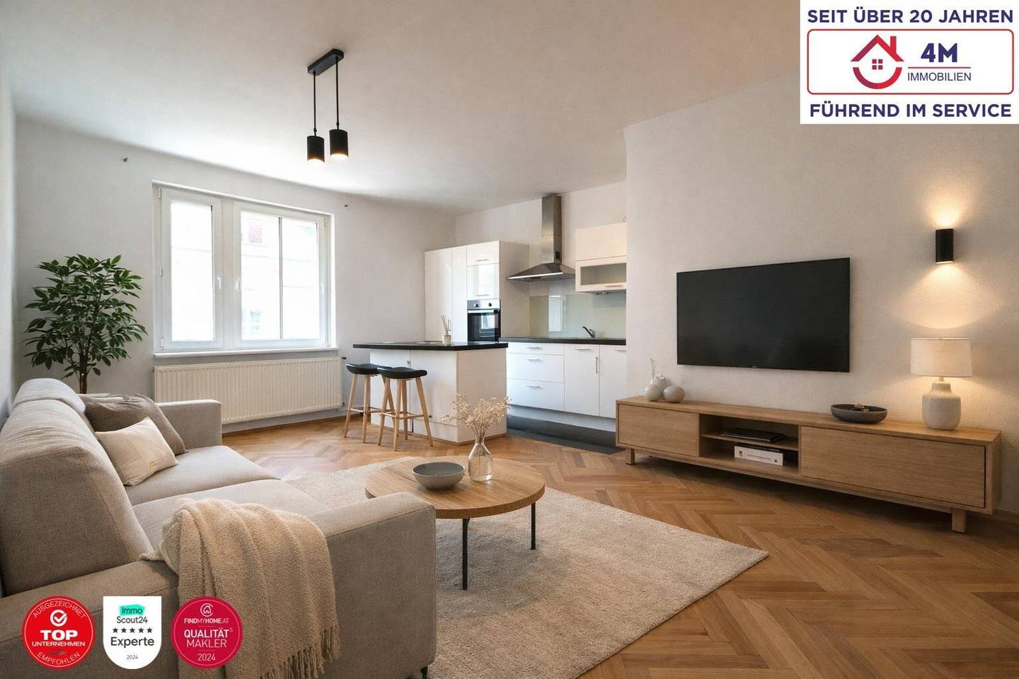 Gepflegte 3 Zimmer Wohnung mit Wohnküche in Döbling