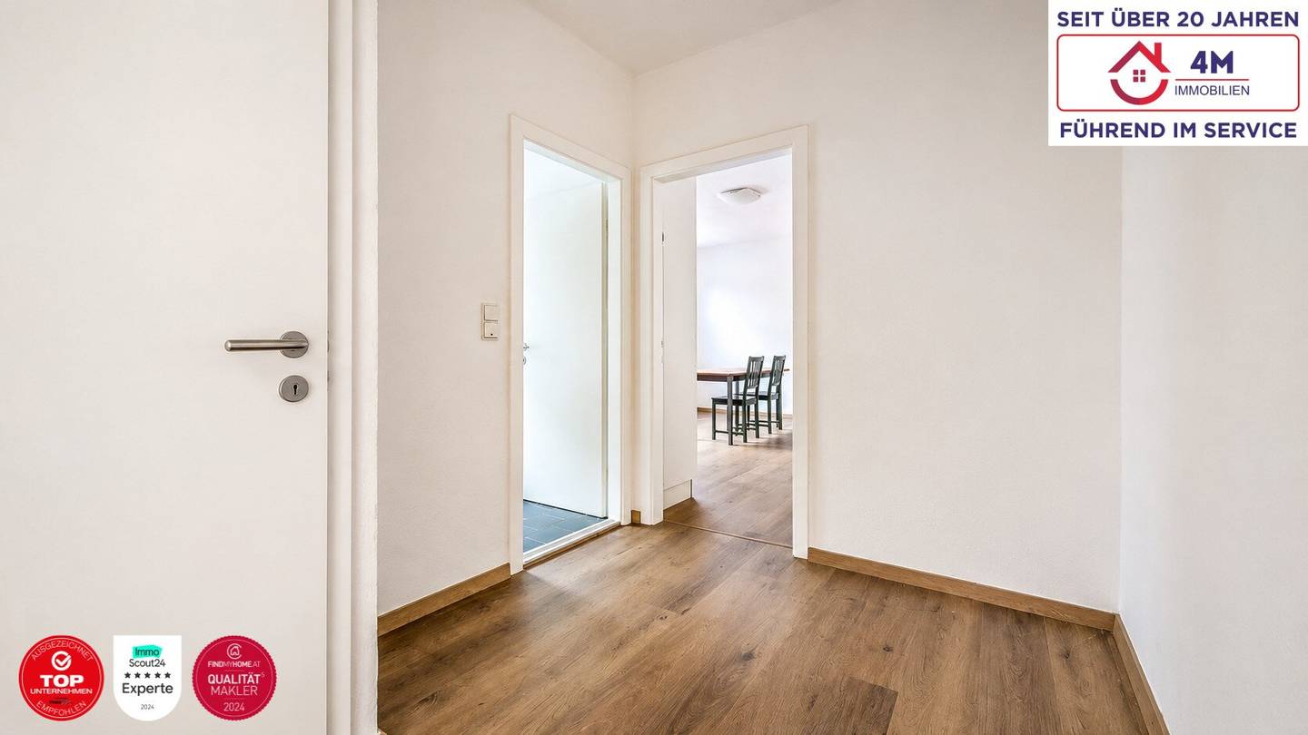 Well maintained 3 room apartment with spacious open kitchen