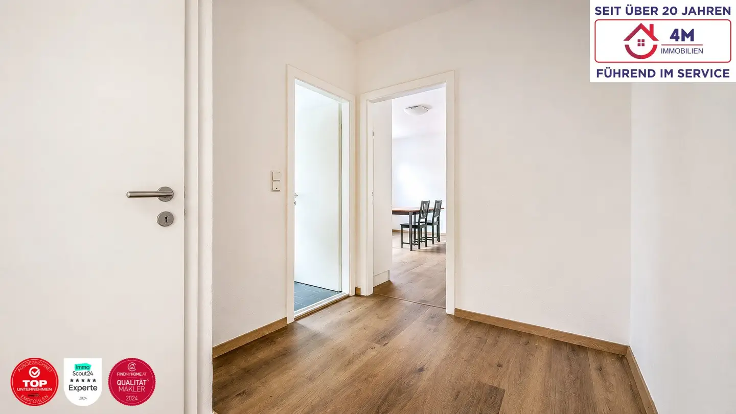 Well maintained 3 room apartment with spacious open kitchen