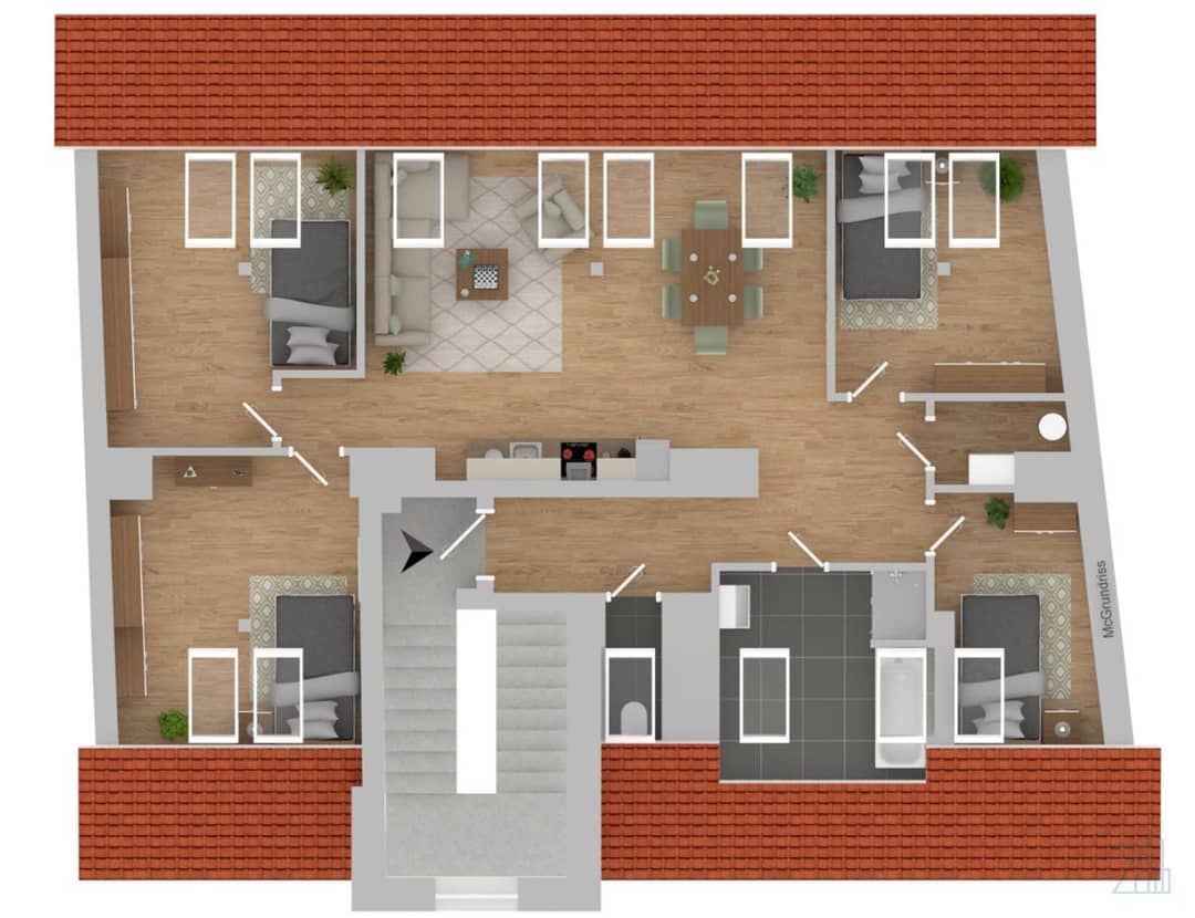 Helle Dachgeschosswohnung mit Balkon in zentraler Lage