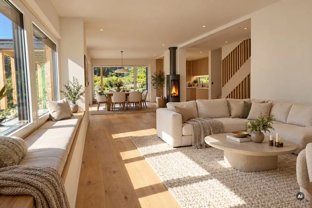 Individuelles Einfamilienhaus mit Garten und Terrassen in der Fuschlseeregion
