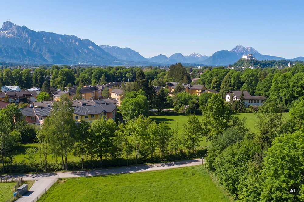 Plot at the foot of Gaisberg in quiet cul-de-sac