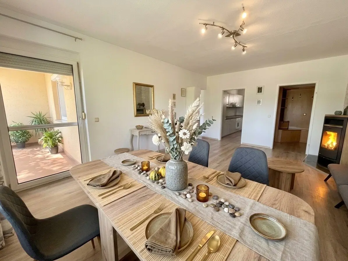 Ground floor apartment with loggia and Swedish stove in central quiet location