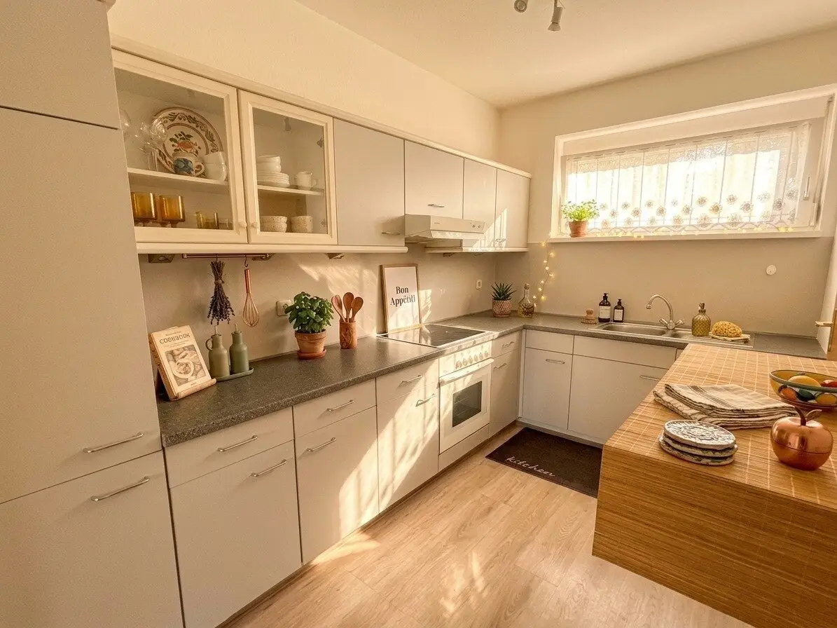 Ground floor apartment with loggia and Swedish stove in central quiet location