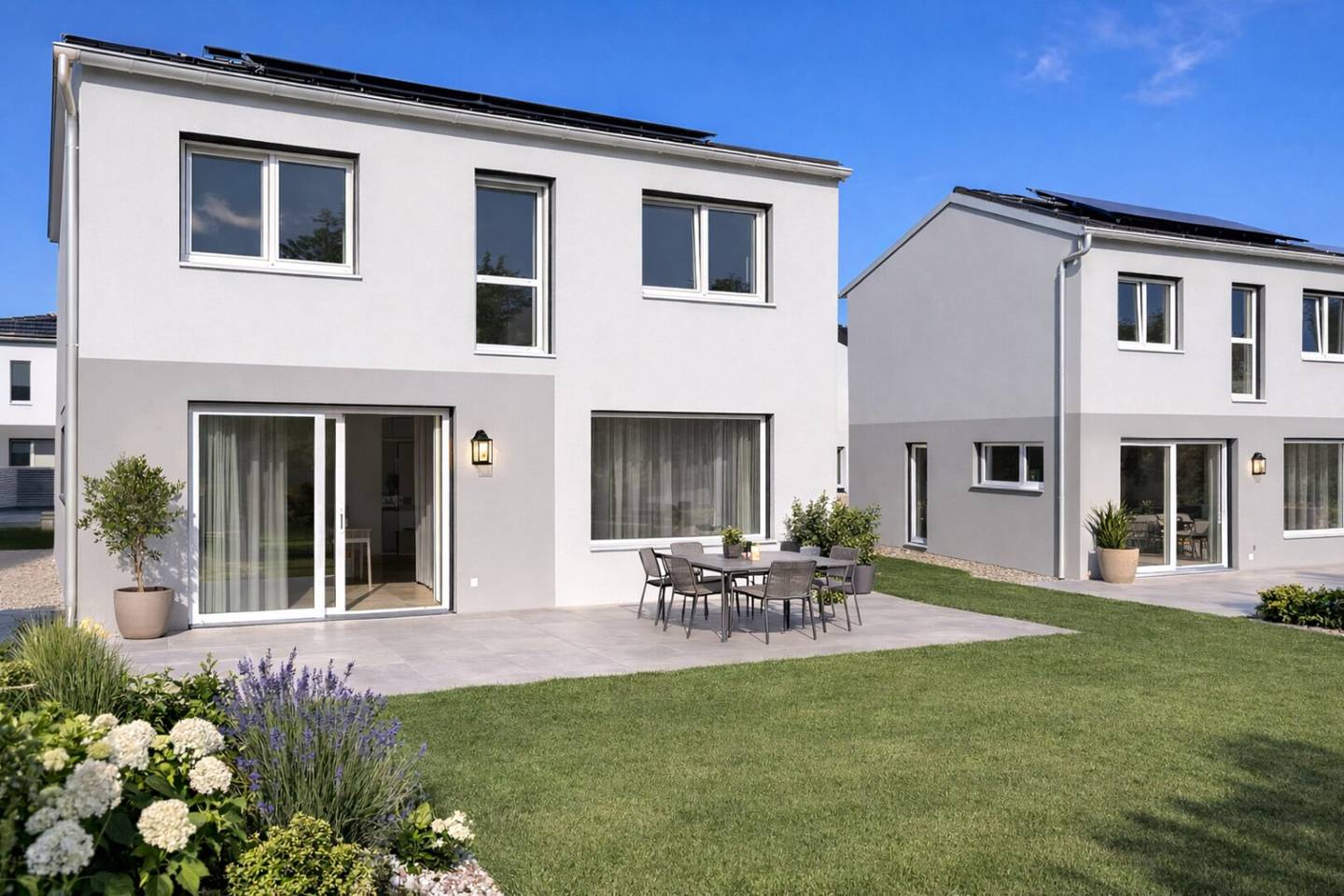 Ziegelmassive Doppelhaushälfte „Terrazza“ mit 120 m², Eigengarten und PV-Anlage in Bruck an der Leitha