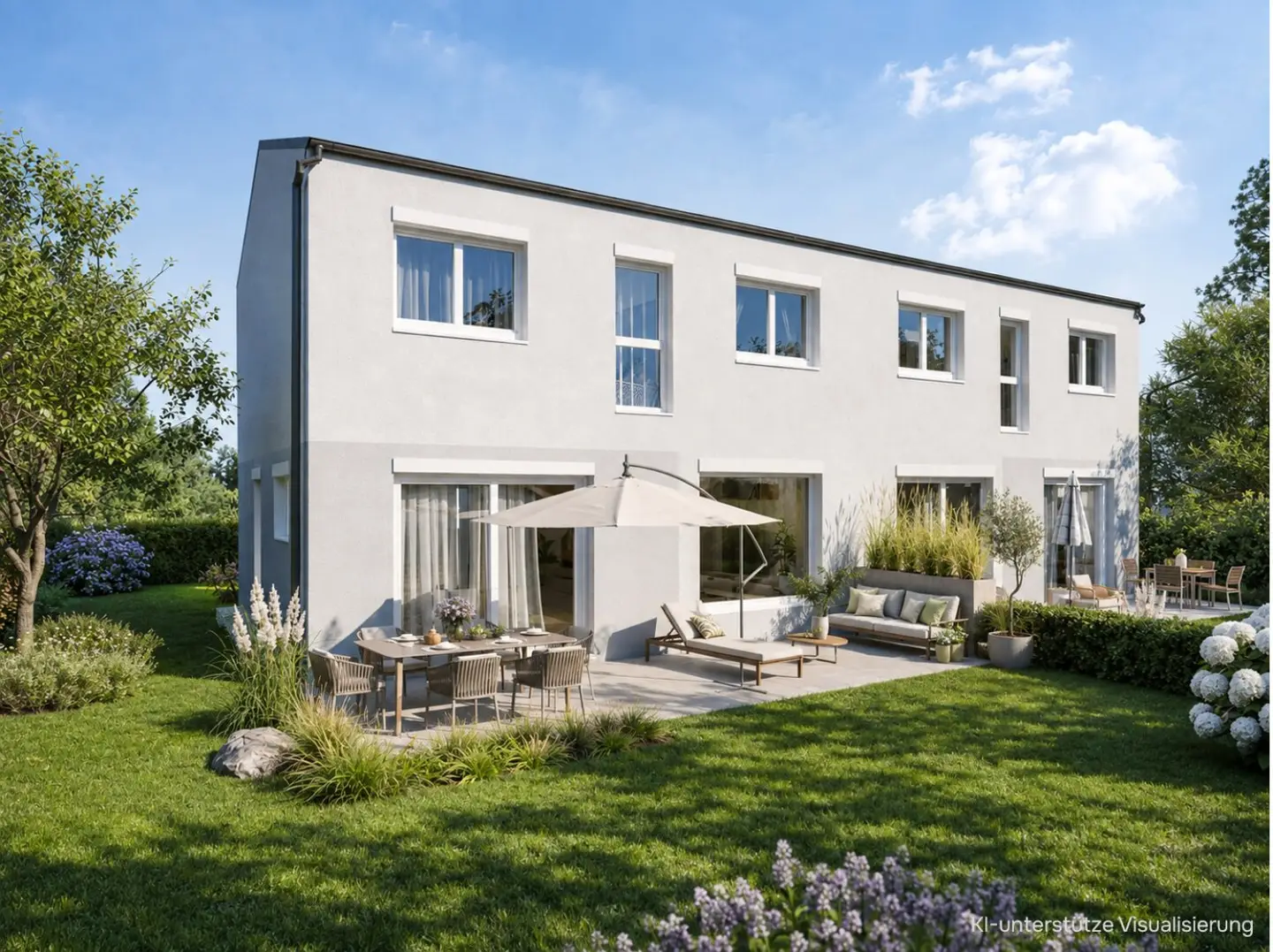 Hochwertige Doppelhaushälften in Bad Vöslau | Ziegelmassivbauweise & PV-Anlage | Garten & Parkplätze