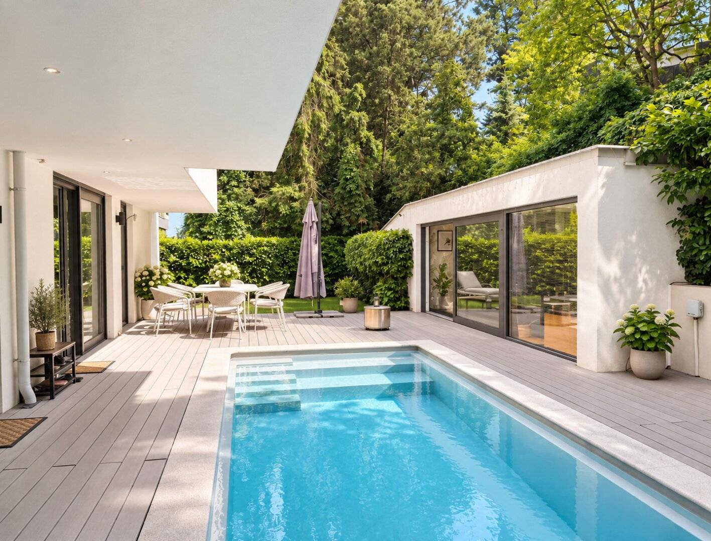 New Build Apartment with Pool Terrace and Garden