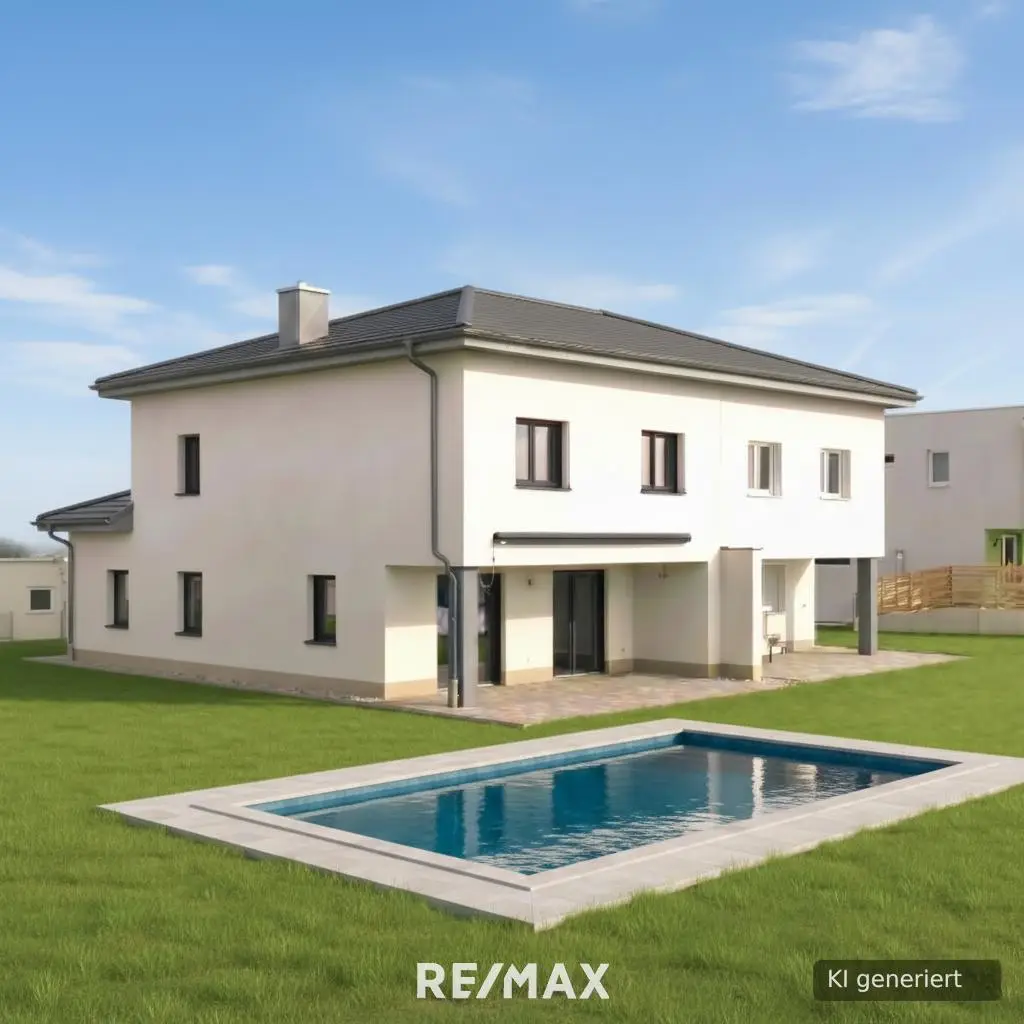 New Build Semi-Detached House with Heat Pump and Garden by Attersee
