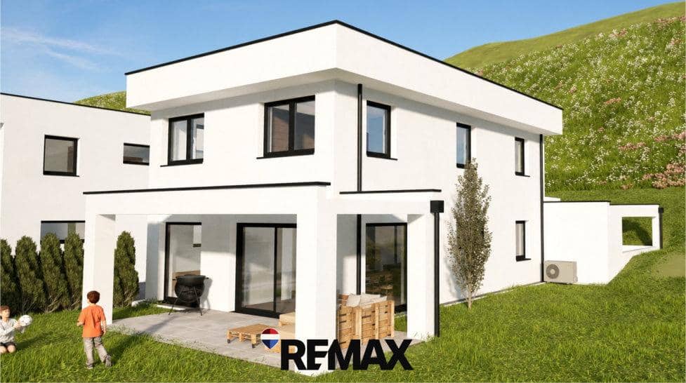 New build family house with terrace and garden