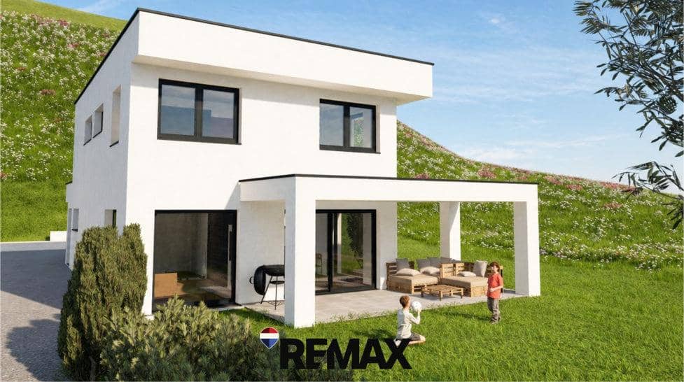 New build family house with terrace and garden