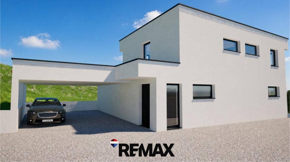 New build family house with terrace and garden