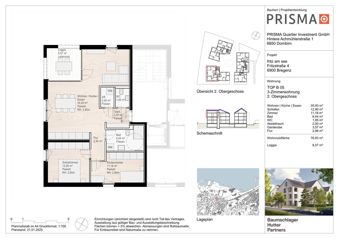 Moderne Wohnung mit Loggia nahe dem Bodensee