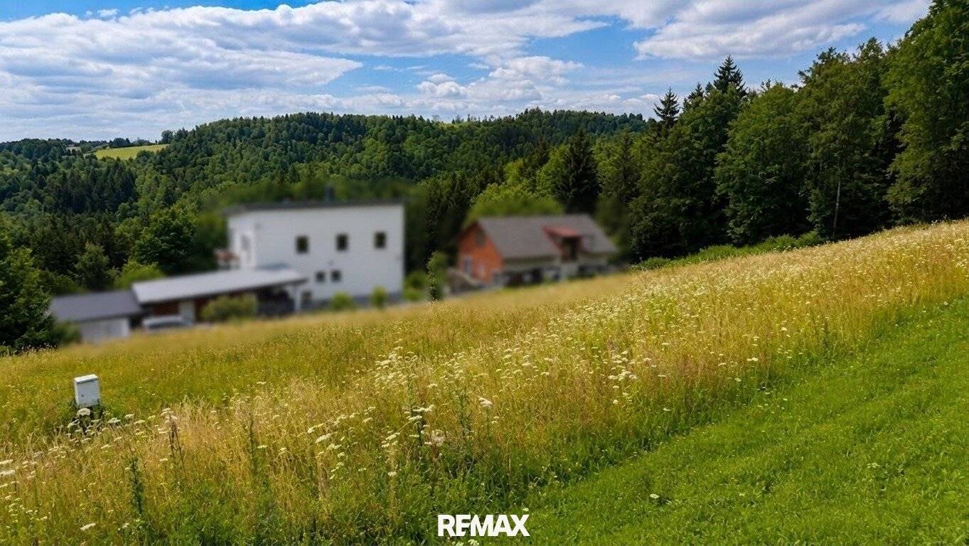 Sonniges Baugrundstück mit Blick ins Grüne