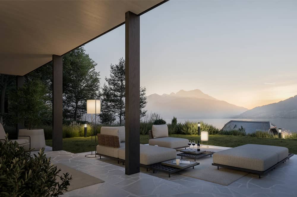 Garden apartment with private lake access at Attersee