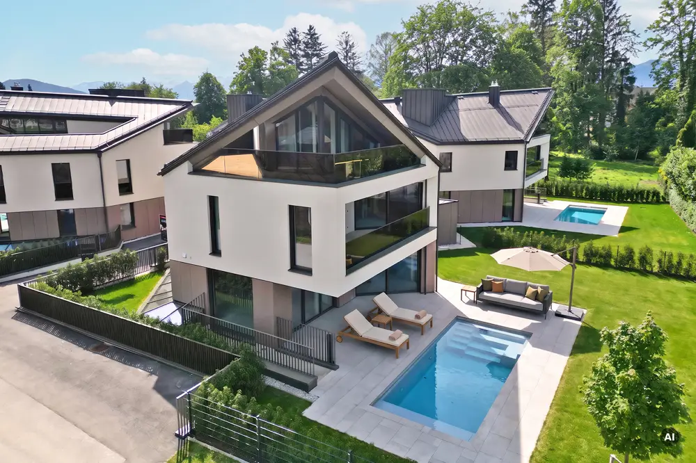 Einfamilienhaus mit Garten und Pool in Anif