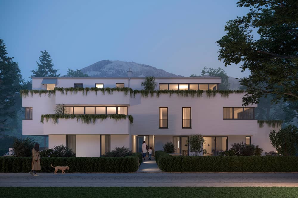 Penthouse with three terraces in Aigen